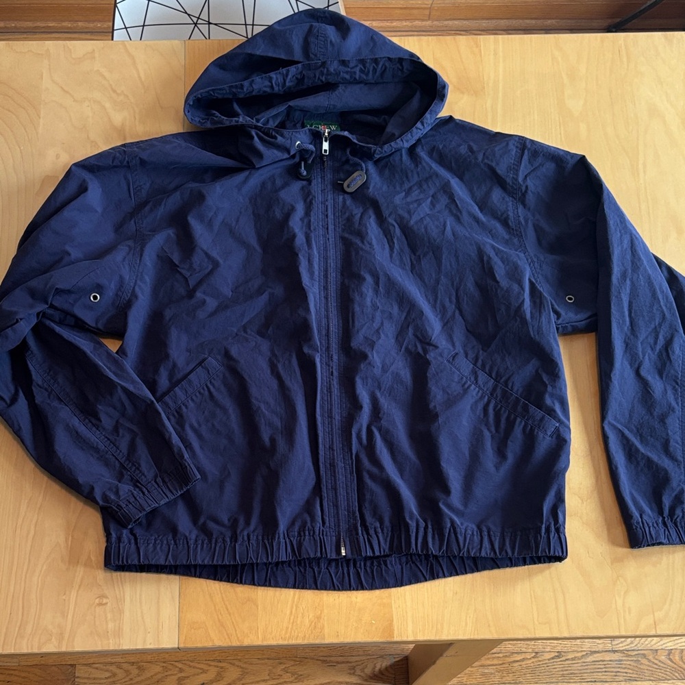 Vintage J. Crew Navy Blue lightweight jacket Size M